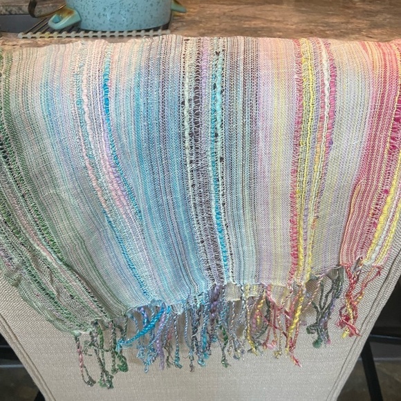 Pastel multi color lightweight scarf - Picture 1 of 6